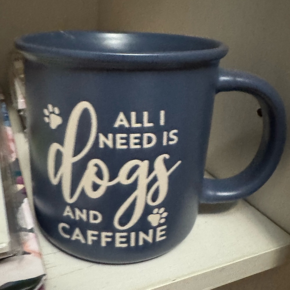 Dog Theme Blue Mug-NEW